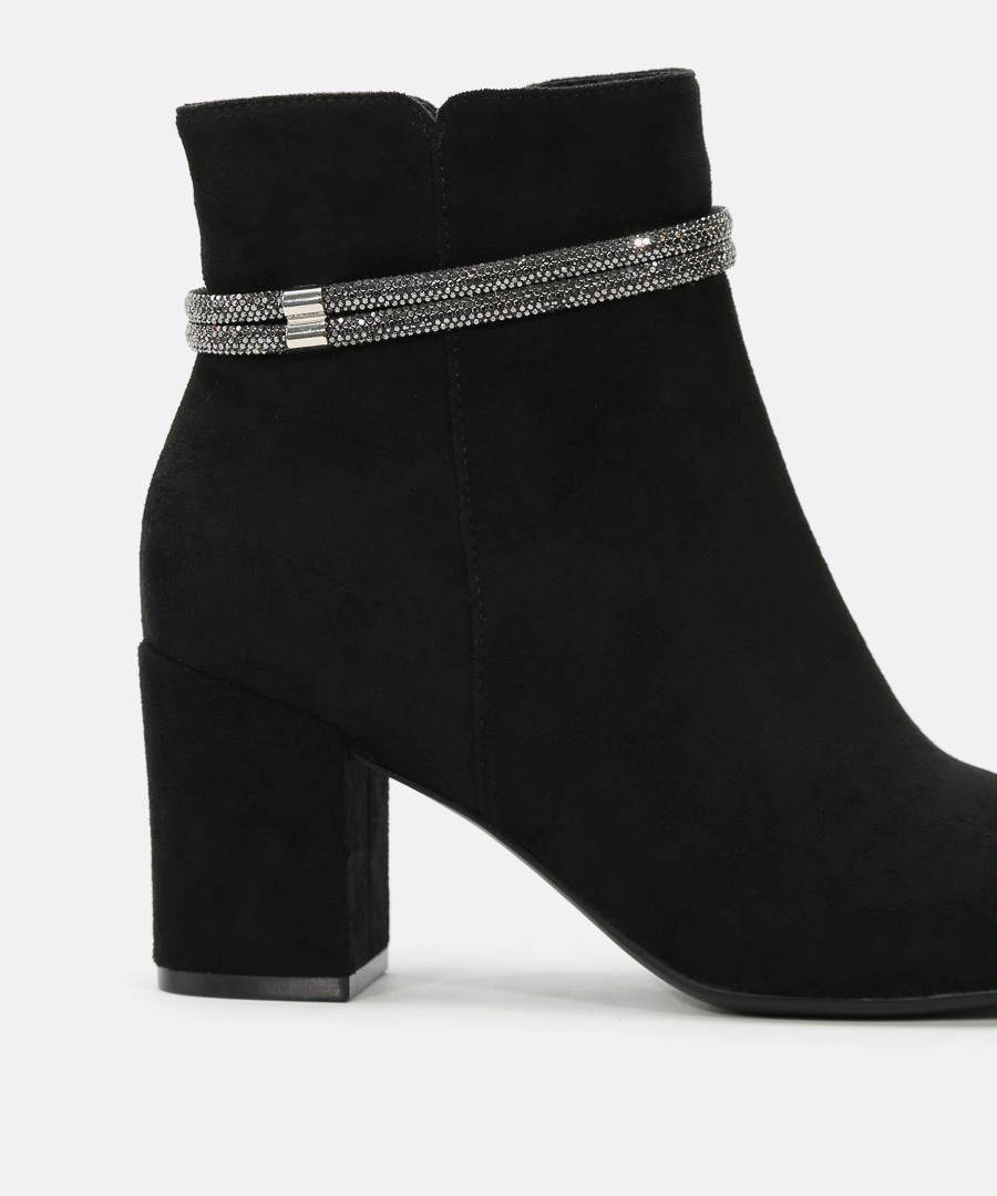 Botins salto pulseira strass image number null